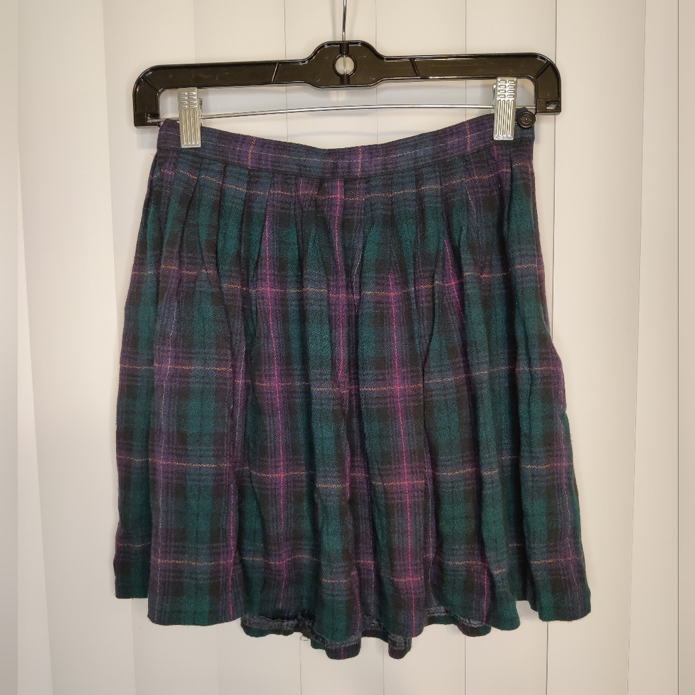 Hugo Buscati vintage multicolor plaid miniskirt size 8